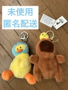 WEGO　アニマルキャップ　あひる　カピパラ　ぬいぐるみ　キーホルダー　セット