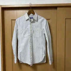 Blue Blue ホワイトストライプ 長袖シャツ サイズ1