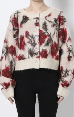 jouetie パターンモヘアライク2WAYカーディガン