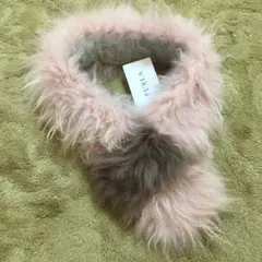 FURLA フルラ カシミアファー ピンク ティペット