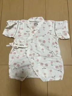 桜の花柄 コットン甚平 95cm未満