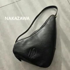 ナカザワ　型押しレザーショルダーバッグ