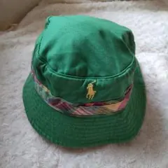 ✨Ralph Lauren ／キッズ ／バケットハット ／グリーン／チェックのサムネイル