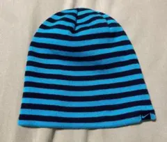 NIKE 00s ニット帽 ビーニー ボーダー ブルー