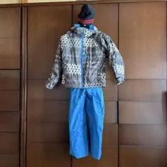 デサント　キッズスキーウェア上下セット120 帽子つき