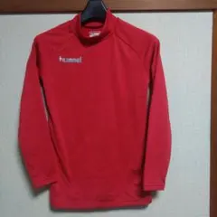 hummel JASPO レッド 長袖シャツ Sサイズ厚手生地防寒に最適です。