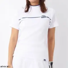 B品★春夏★フィラゴルフ★吸汗速乾UVワッフル 半袖モックネックシャツ★L/WT