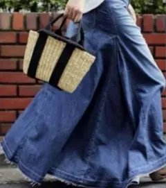 最終価格！Woadblue デニム　ロングスカートＳ　フレアスカート