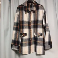 SHEIN　LUNEオーバーコート格子縞　　ドロップショルダー