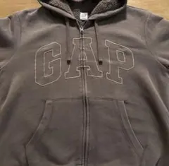 リラックスフィットGAPロゴ裏ボアジップアップパーカー男女兼用