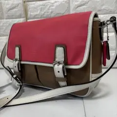 COACH✨ショルダーバッグ　フラップ　Y2K 春カラー　チャーム　23383