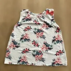 花柄 ノースリーブ タンクトップ 130cmのサムネイル