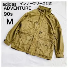 adidasアディダスADVENTUREナイロンジャケットLメンズ90sフリース