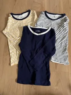 キッズ　長袖下着3枚セット　綿100% 110サイズ