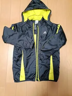 adidas フード付きジャケット 150cm 黒/黄