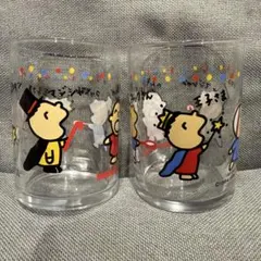 산리오 みんなのたあ坊 グラス 2個セット 유리 레트로 1990年