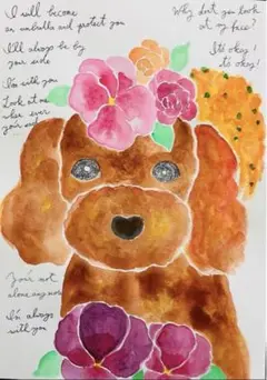 ドローイングA4水彩アクリル絵画原画抽象画