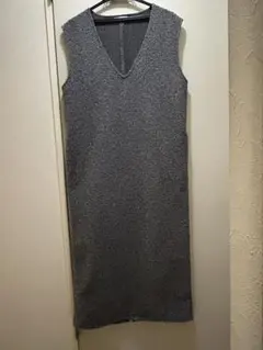 ジャンパースカート　ロング　グレー　Lサイズ