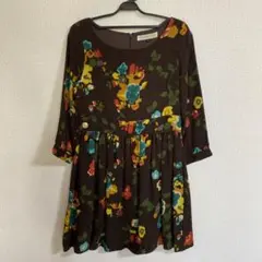 MERCURY DUO 花柄長袖ワンピース