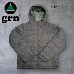 grn フード付きランダムキルティングダウンジャケットブラック　sizeL