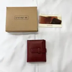 COACH コーチ オールドコーチ フォトケース 本革 レザー 赤のサムネイル