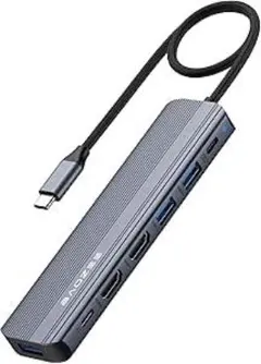 7-in-1 USBハブ ドッキングステーション 充電機能付き