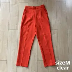 clear ストレッチハイウエストテーパードパンツ サイズM