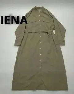 IÉNA イエナ シャツ ワンピース ベルト付 リネン 日本製　秋