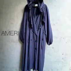 アメリ ロングコート LOOSE LONG BLOUSON ネイビーのサムネイル