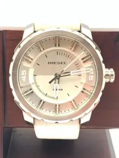 【稼動】DIESEL シルバー アナログ時計