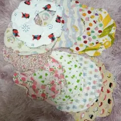 送料込】ハンドメイド リバーシブル スタイ 10枚セット まとめ売り よだれかけ