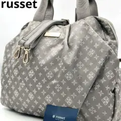 【美品 大容量】ラシット ショルダーバッグ 2way 斜め掛け 総柄 旅行
