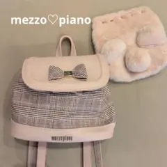 mezzo piano チェック柄リュック