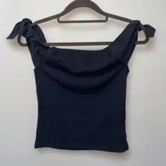 最安値❣️美品　スパイラルガール　ブラック　リブ編み タンクトップ　ノースリーブ