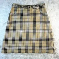 バーバリーロンドン ノバチェック ミニスカート 160 S相当