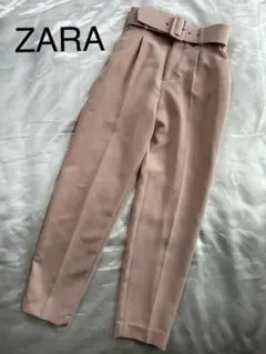 ZARA ベルト付きハイウエストパンツ