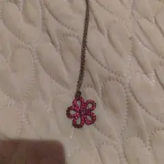 ANNA SUI花形 ネックレス ピンク