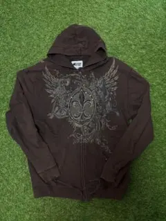 Y2Kパーカー ブラウンパーカー 古着 Y2K アメカジ