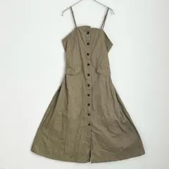 ◯ 新品タグ付 coca コカ フロントボタン キャミワンピース ベージュ F