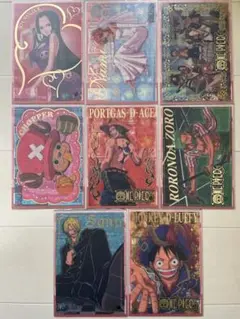 ワンピース　ジャンボカードダス　金箔レアプレート　全8種　コンプ