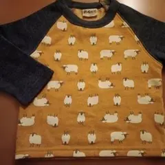 PICNIC 羊プリント裏起毛トレーナー 70cm