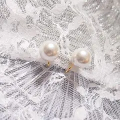 イヤリング 一粒 フェイクパール 痛くなりにくい フォーマル 結婚式 入学式