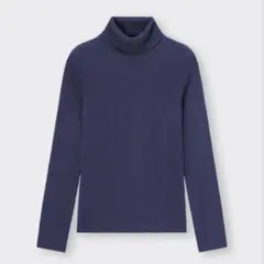 gu リブハイネックセーター