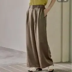 LEPSIM サテンストレートパンツ