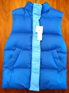 【新品・送料込】タグ付 マルニ 90% ダウン 10%フェザー 青ダウンベスト