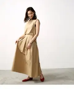 AZUL by MOUSSY タイプライタータックフレアスカート ロング