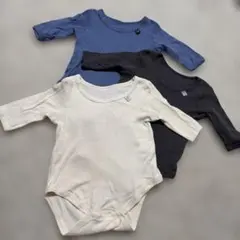 ベビー 長袖ボディスーツ 3色セット