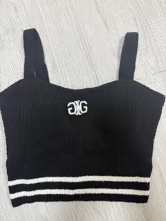 GYDA ラインパイルニットビスチェ