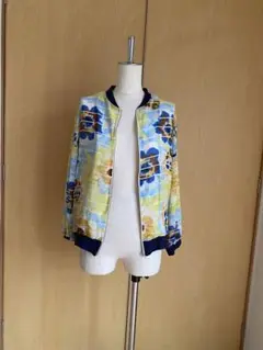 花柄 ジップアップジャケット