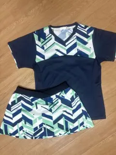 ルコック　テニスウェアセット ネイビー 幾何学模様